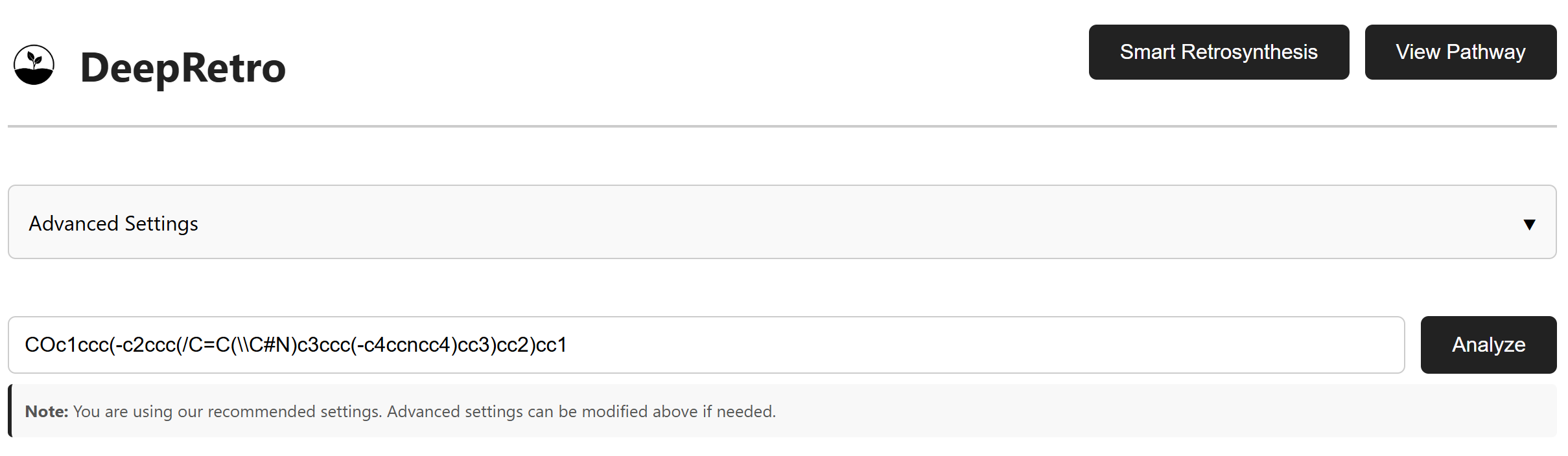 SMILES Input Interface